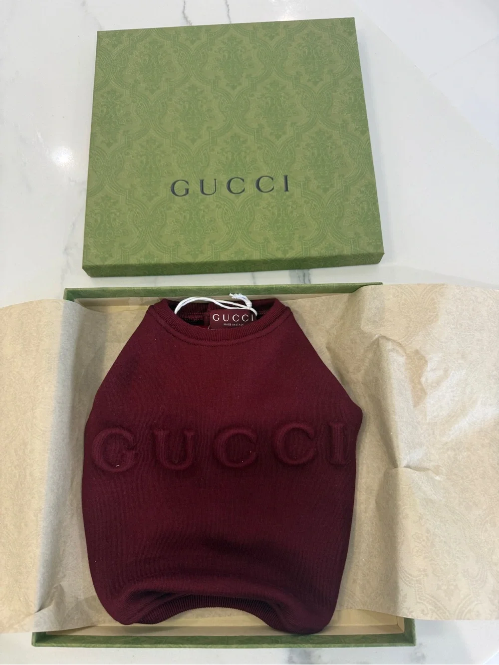 Gucci Embossed Logo Cotton Dog Sweatshirt